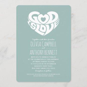 Small God Is Love Bible Verse Christian Wedding Front View