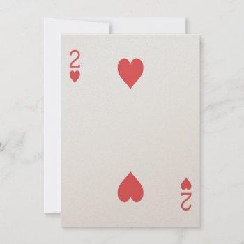 Small Gold 2 Of Hearts Playing  Las Vegas Wedding Front View