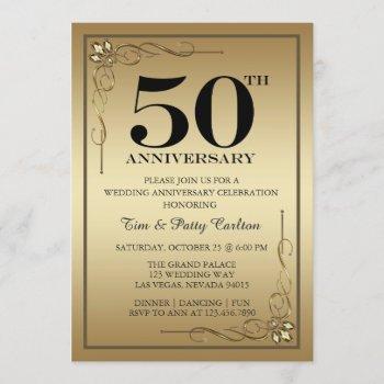 Small Gold 50th Wedding Anniversary Party Front View
