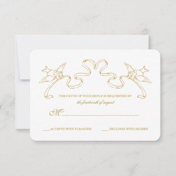 Small Gold Cinderella Story Book Wedding Rsvp Front View