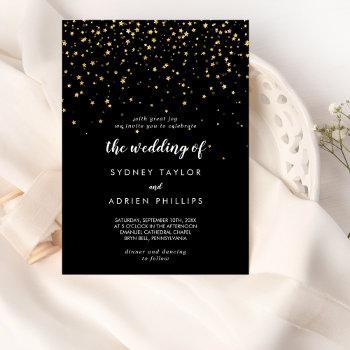 Small Gold Confetti | Black The Wedding Of Front View