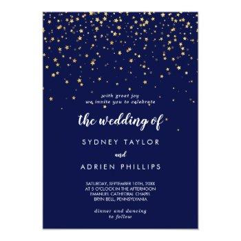 Small Gold Confetti | Navy The Wedding Of Front View
