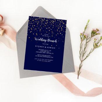 Small Gold Confetti | Navy Wedding Brunch Front View