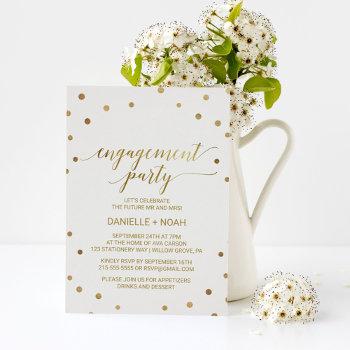 Small Gold Polka Dots Engagement Party Front View