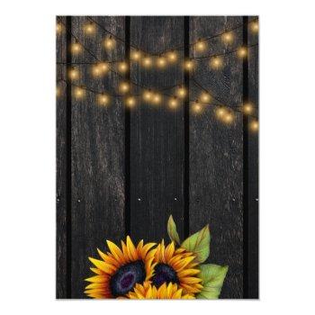 Small Gold Sunflowers Rustic Country Barn Wood Wedding Back View