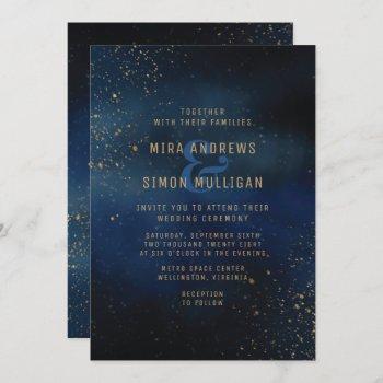 Small Golden Galaxy Wedding Front View
