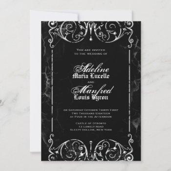 gothic victorian halloween wedding invitations