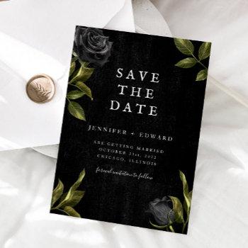 Small Gothic Wedding Save The Date Front View