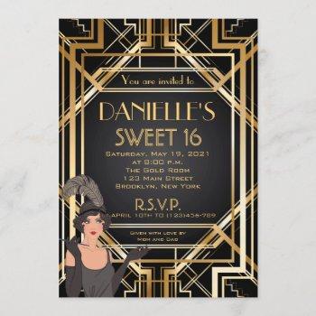 Small Great Gatsby Inspired Art Deco Sweet 16 Front View
