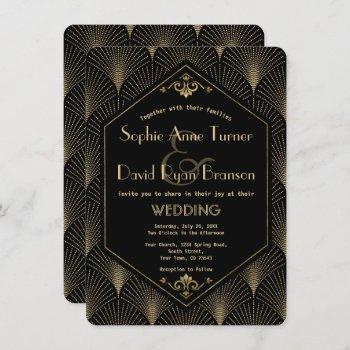 Small Great Gatsby Vintage Art Deco Wedding Front View