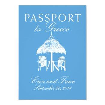 Small Greece Passport Wedding Front View