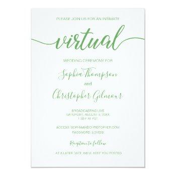 Small Green Chic Custom Virtual Wedding Front View