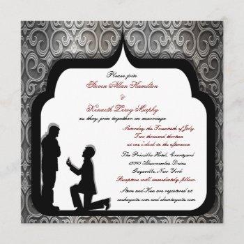 grooms proposal custom gay wedding invitations ii