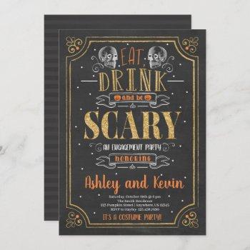 halloween engagement party invitation scary