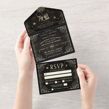 halloween tarot "together with" wedding menu all in one invitation