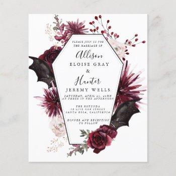 halloween wedding invitation 