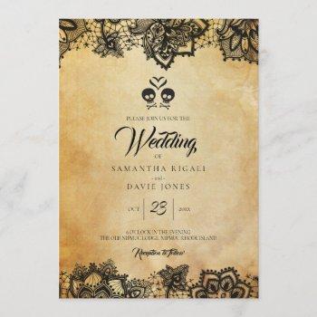 halloween wedding invitation