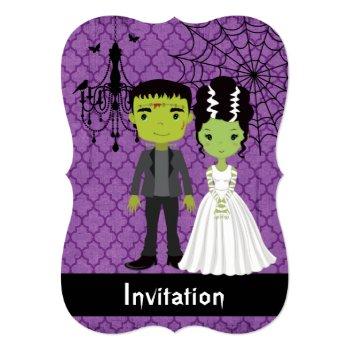Small Halloween Wedding  Bride Of Frankenstein Front View