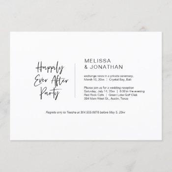 Small Happily Ever After Party, Black, Elopement Front View
