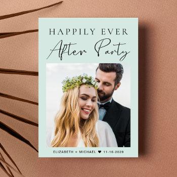 Small Happily Ever After Photo Mint Wedding Reception Front View