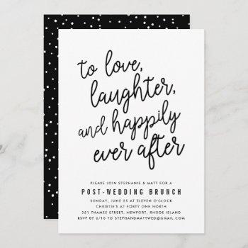 happily ever after post wedding brunch invitation