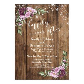 Small Happily Ever After Rustic Floral Lights Reception Front View