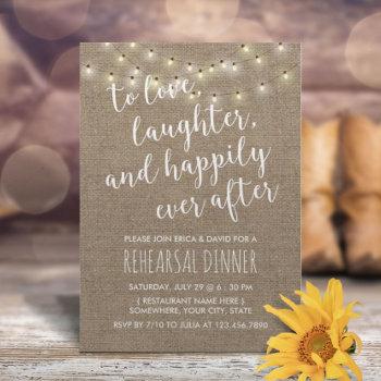 Small Happily Ever After Rustic Wedding Rehearsal Dinner Front View