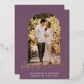 happily ever after wedding arch frame photo  foil  foil invitation