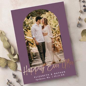 Small Happily Ever After Wedding Arch Frame Photo Foil Foil Front View