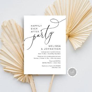Small Happily Ever After Wedding Elopement Party Invitat Front View
