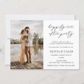 happily ever after wedding reception invitation
