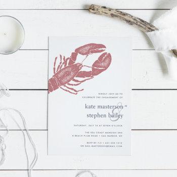 harborside | nautical lobster wedding invitation