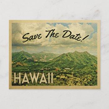 Small Hawaii Save The Date Vintage Post Front View