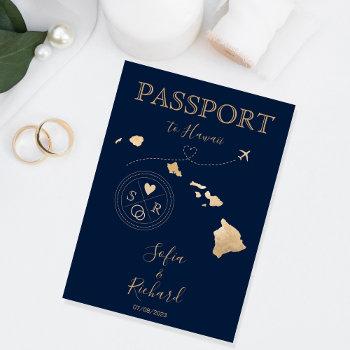Small Hawaii Wedding Destination Passport Front View