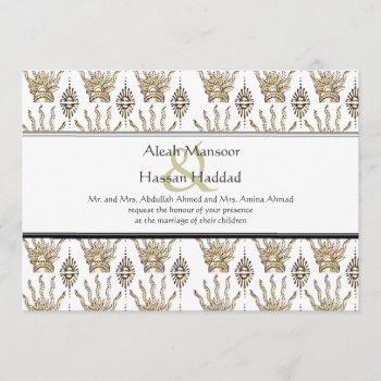henna hand (golden) (wedding) invitation