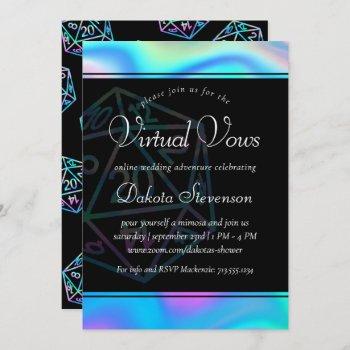 hologram d20 | pnp tabletop gamer virtual wedding invitation