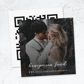 honeymoon fund qr code digital gift wedding photo enclosure card