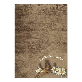 Small Horseshoes And Daisies Rustic Burlap Back View