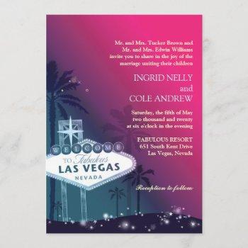 Small Hot Pink Las Vegas Nevada Wedding Front View