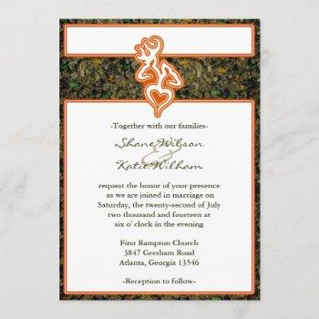 hunting camo wedding invitation