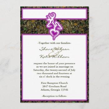 hunting wedding custom outline color invitation