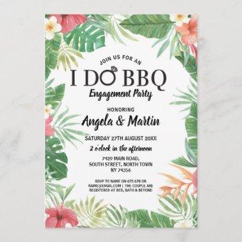 Small I Do Bbq Engagement Party Tropical Aloha Invite Front View