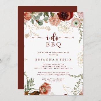 Small I Do Bbq Gold Rustic Floral Engagement Party Front View