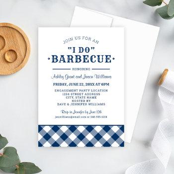 Small I Do Bbq Navy Blue Wedding Engagement Party Front View