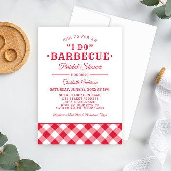 Small I Do Bbq Red Gingham Wedding Baby Shower Front View