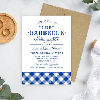 Small I Do Bbq Royal Blue Wedding Reception Front View
