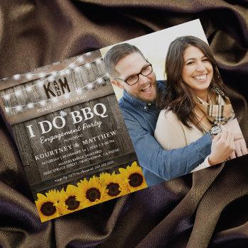 Small I Do Bbq Rustic Sunflower Photo Engagement Party Front View