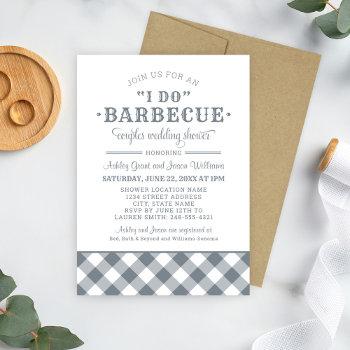 Small I Do Bbq Slate Gingham Wedding Couples Shower Front View