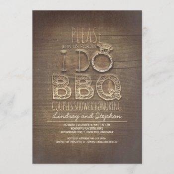 Small I Do Bbq Wooden Couples Shower Front View