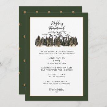 in the mountains wedding invitation